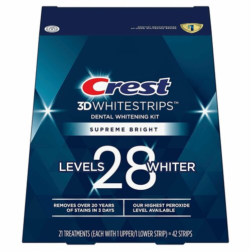 Отбеливающие полоски для зубов Crest 3D Whitestrips Supreme Bright