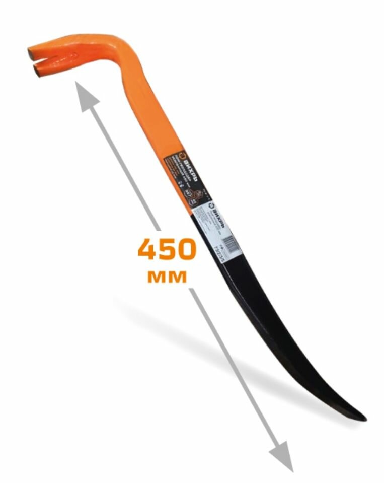 фото Лом-гвоздодёр усиленный 450 мм Вихрь, 29*15мм
