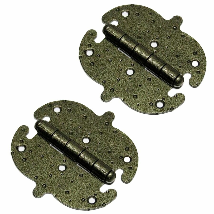 фото Петля накладная фигурная (для дверей, окон, ставень, калиток и мебели) ноэз ПН5-110-SL старая бронза (комплект 2 штуки)