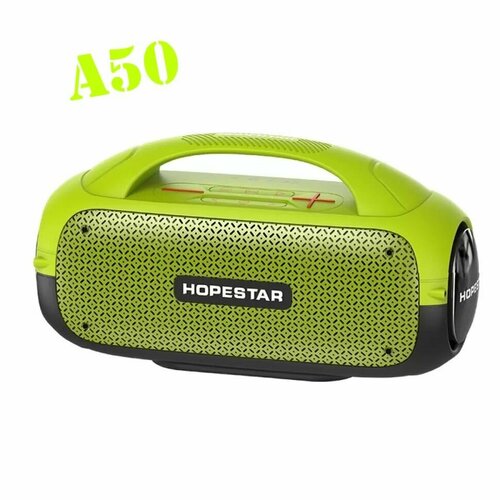 Портативная колонка HOPESTAR A50 с микрофоном, 80W, салатовая