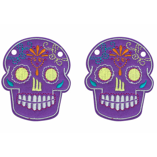 Аксессуары для кед крылья череп Sugar Skull Purple- Lace 11007 фиолетовые мужская футболка сахарный череп мексика sugar skull mexico l синий