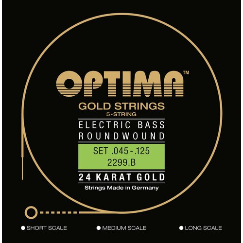 Струны для бас-гитары Optima Bass Guitar 24K Gold 2299. B 45-125
