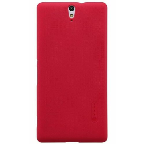 Накладка Nillkin Frosted Shield пластиковая для Sony Xperia C5 Ultra Red (красная) + пленка накладка пластиковая nillkin frosted shield для sony xperia xa2 ultra белая