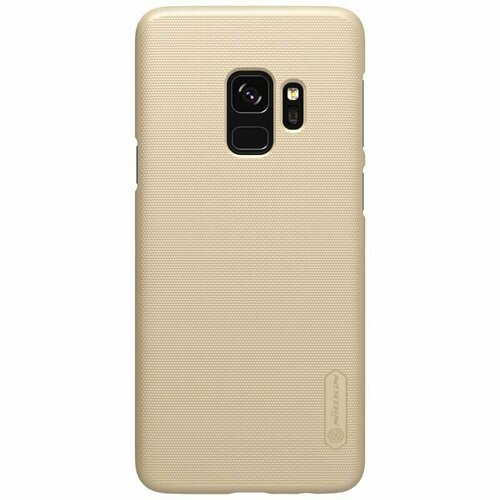 Накладка Nillkin Frosted Shield пластиковая для Samsung Galaxy S9 SM-G960 Gold (золотистая) + пленка накладка nillkin frosted shield пластиковая для samsung galaxy s9 sm g960 red красная пленка