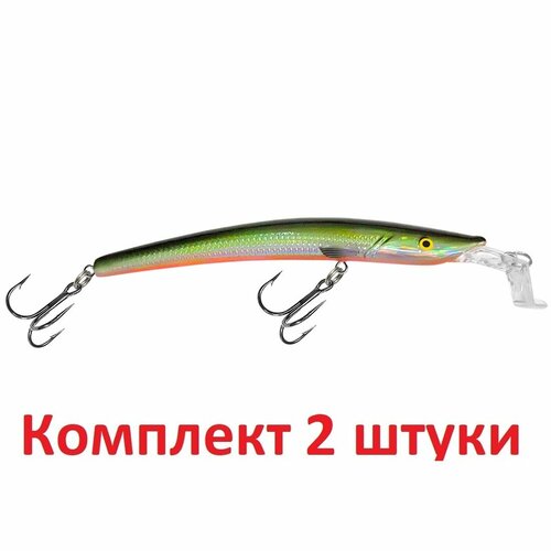 фото Воблер aqua twist sr 100mm, цвет 007 (болотник), 2 штуки