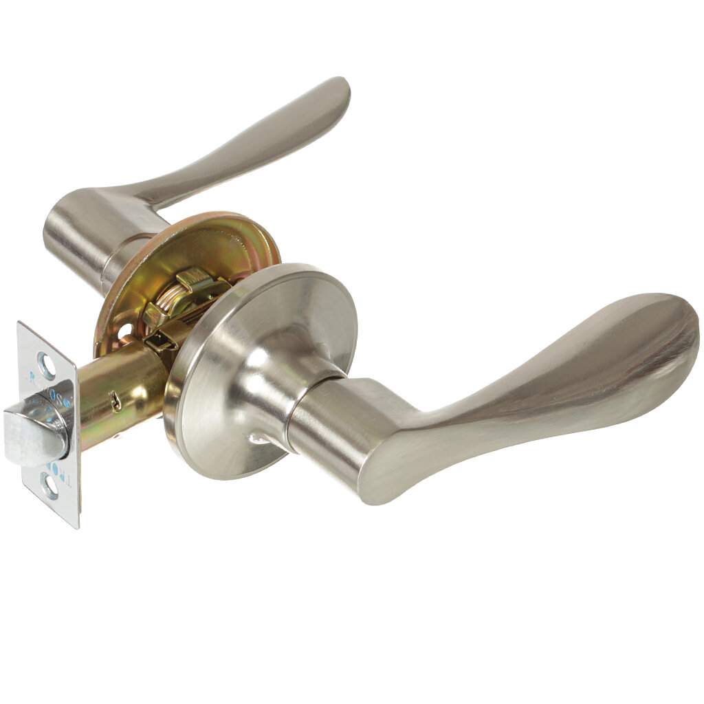 Ручка дверная кноб Trodos ЗВ3-05 алюминий никель комплект 2 шт без замка