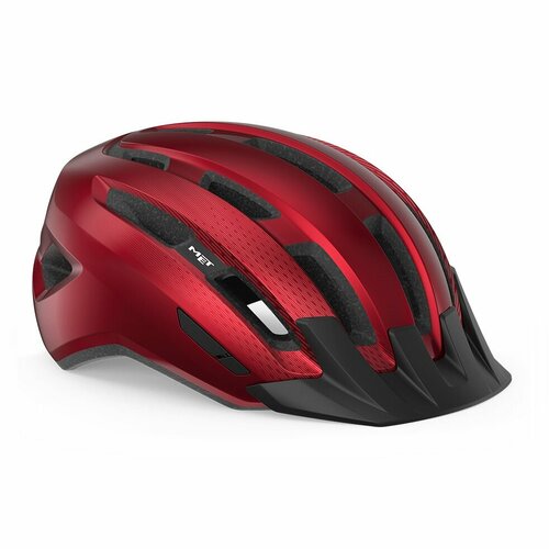 фото Велошлем met downtown helmet (3hm131ce00) 2022, цвет красный, размер шлема m/l (58-61 см)