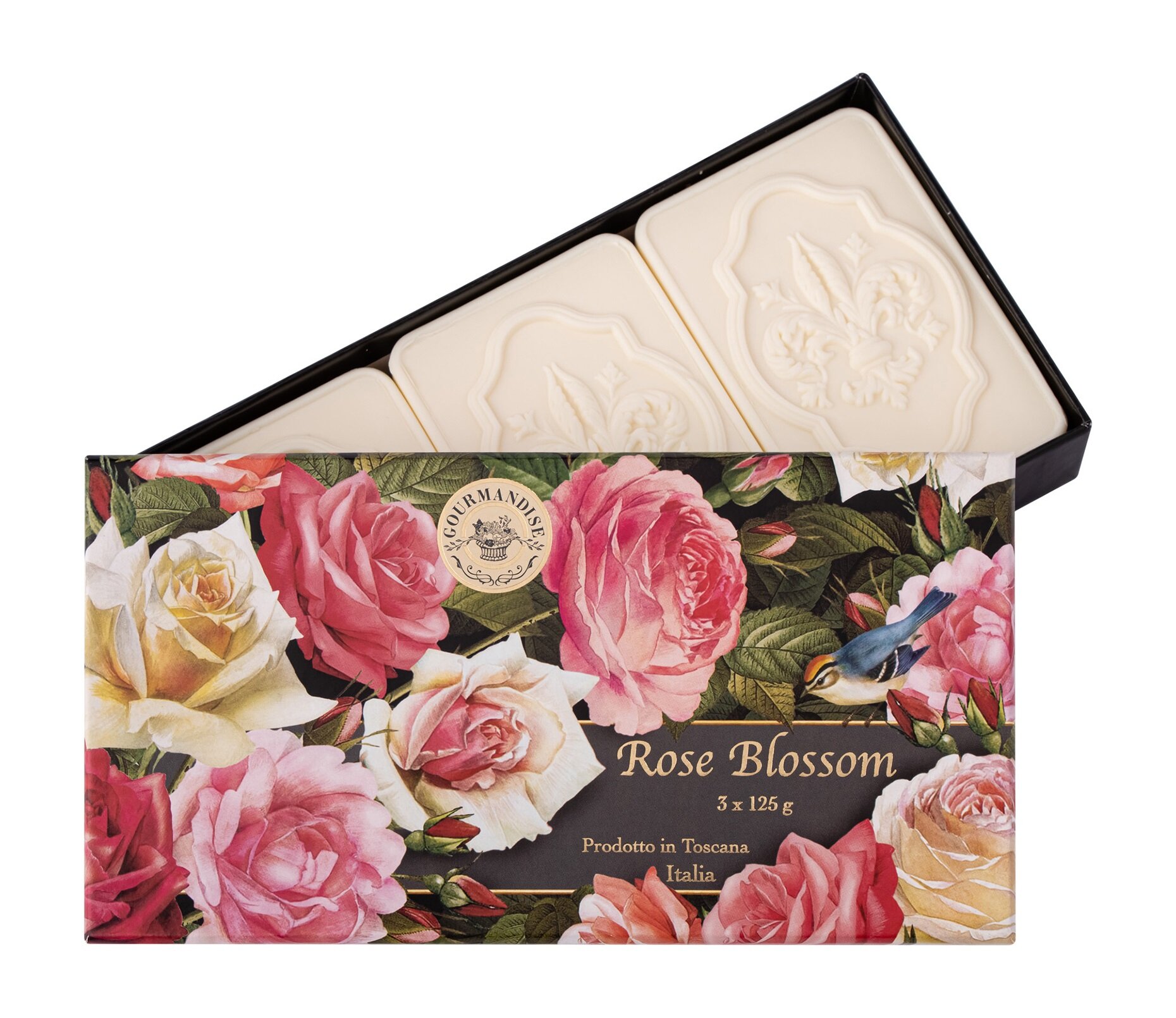 Набор натурального мыла с ароматом розы Gourmandise Savon Parfume Rose Blossom Set