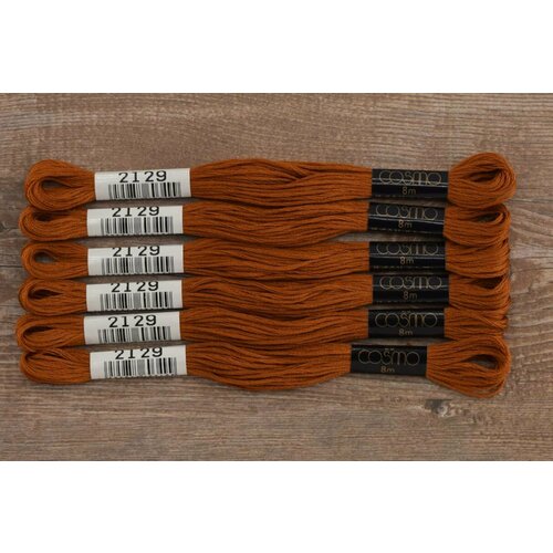 Нитки Мулине COSMO, оранжевые, 6 шт