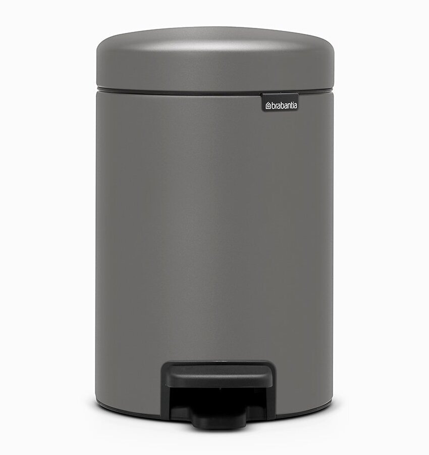 Ведро для мусора Brabantia Newicon, 3л, с педалью, минерально-серый 126260