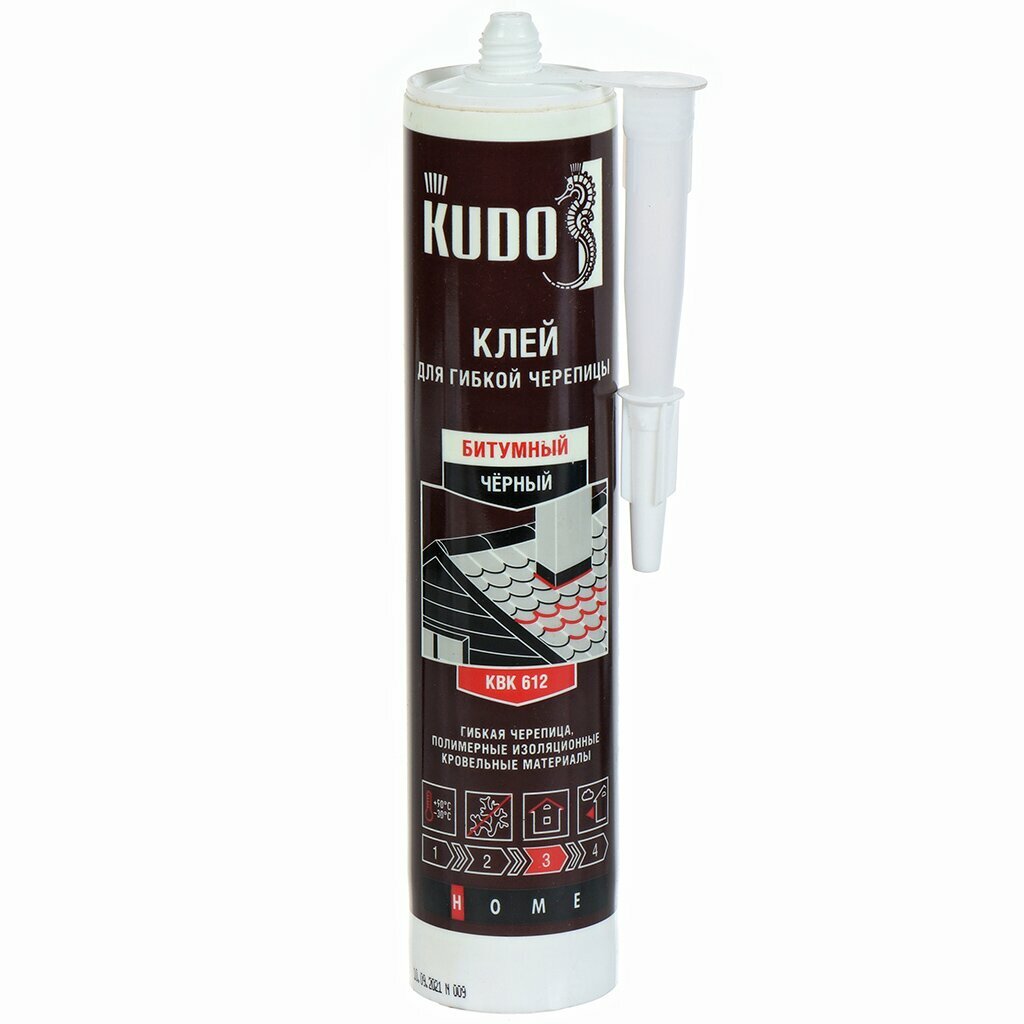фото Герметик битумный, для гибкой кровли, KUDO HOME, KBK-612, 280 мл, черный