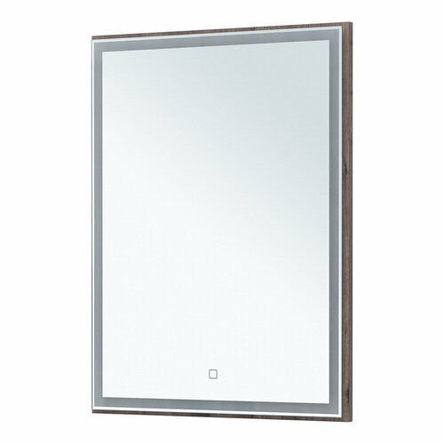 Зеркало с подсветкой 60х80 см в раме дуб веллингтон Lavelly Cube