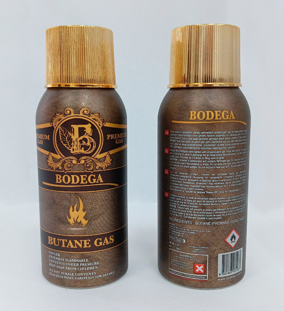 Баллончик с бутаном премиум качества BODEGA, объем 100мл