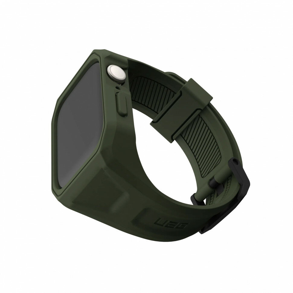 UAG Силиконовый чехол с ремешком UAG Scout Plus Olive Drab для Apple Watch 45 мм оливковый 194153117272