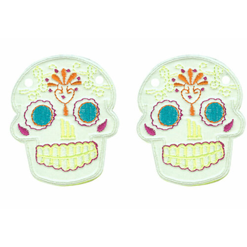 Аксессуары для кед крылья череп Sugar Skull White Lace 11010 белые детская футболка сахарный череп мексика sugar skull mexico 128 красный