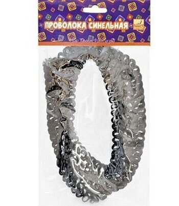 Fancy Creative FD030032-Black Проволока синельная кучеряшка (d=15 мм, длина 1 м), цвет черный fancy creative