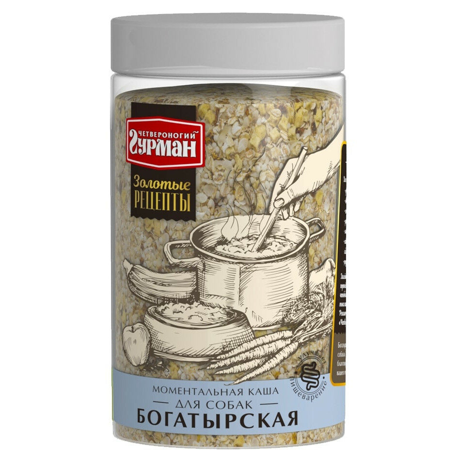 Каша для собак "Богатырская" , злаковые хлопья моментального приготовления, 300 г х 6 шт.