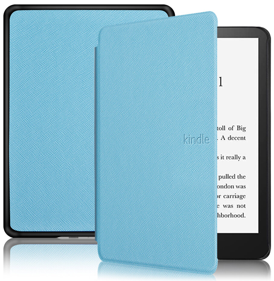 Электронная книга Amazon Kindle PaperWhite 2021 16Gb black Ad-Supported Denim с обложкой ReaderONE PaperWhite 2021 Light Blue