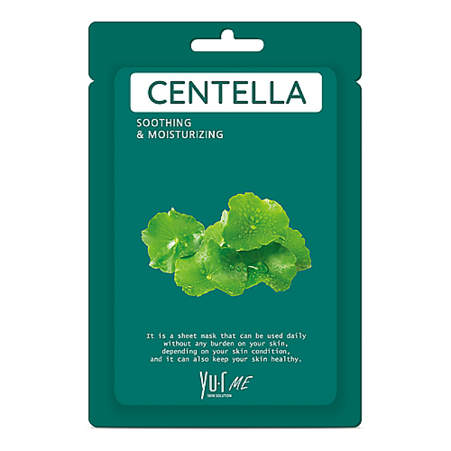 YU.R Me Маска тканевая с экстрактом центеллы азиатской Centella sheet mask, 1 шт