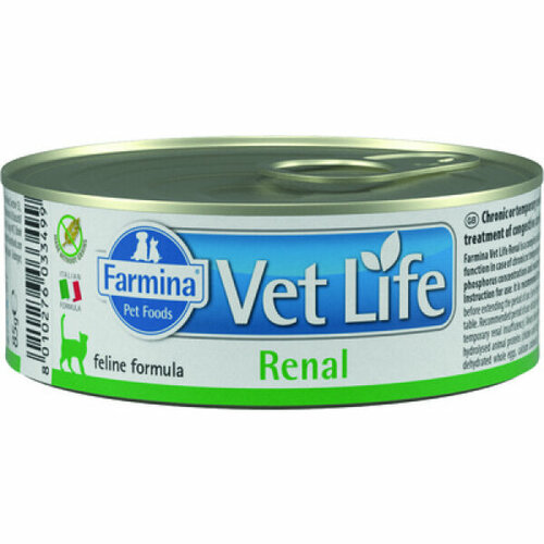 Farmina Vet Life Renal Консервы для кошек при почечной недостаточности 85 гр x 5 шт.