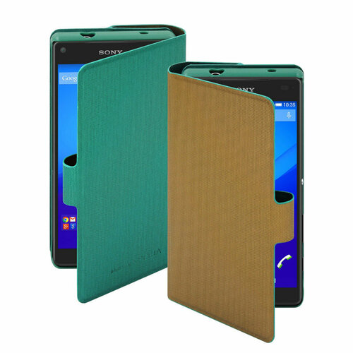 Чехол Muvit Chameleon Folio для Sony Xperia Z5 Compact (золотой / зеленый)