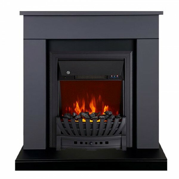 фото Электрокамин Royal Flame Bergen с очагом Aspen Black серый графит