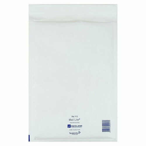 Крафт-конверт с воздушно-пузырьковой плёнкой Mail lite F/3, 22 x 33 см, white