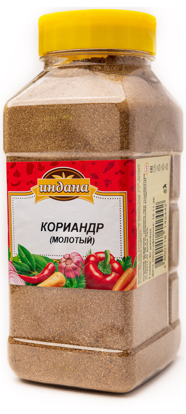 Кориандр молотый Индана 450 г./1000 мл. с дозатором