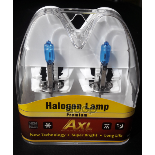 Лампа Axl H1 12V55w P14.5s Super White 2Pcs/Set Головной Свет (Ближний Свет, Дальний Свет) (Упаковка) AXL арт. AXL112803