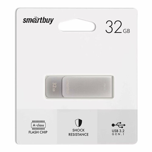 Память USB Flash Smart Buy USB 3.0 32GB M1 Metal Apricot (USB 3.0/3.2 Gen.1) (SB032GM1A) флешка smartbuy m1 metal usb 3 0 64 гб серебристый