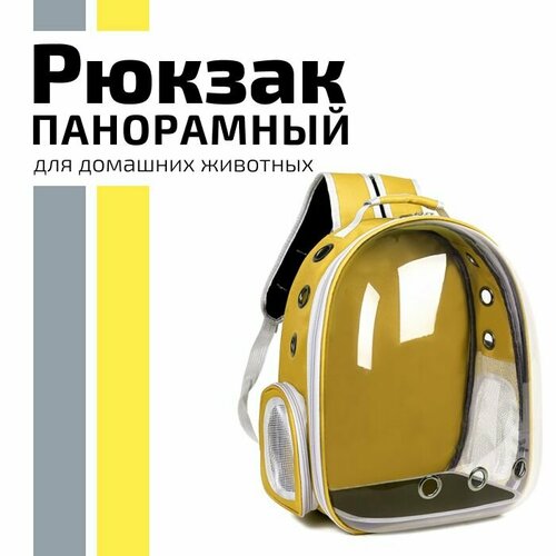 Рюкзак переноска для кошек прозрачный, с панорамным окном