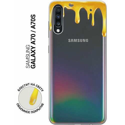 Силиконовый чехол на Samsung Galaxy A70, A70s, Самсунг А70, А70 эс с 3D принтом Honey прозрачный силиконовый чехол на samsung galaxy a70 a70s самсунг а70 а70 эс с 3d принтом kittens and trails прозрачный