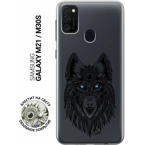 Ультратонкий силиконовый чехол-накладка для Samsung Galaxy M21 с 3D принтом Grand Wolf ультратонкий силиконовый чехол накладка для samsung galaxy m21 с 3d принтом grand owl