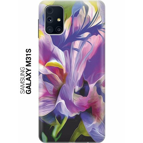 Ультратонкий силиконовый чехол-накладка для Samsung Galaxy M31S с принтом Цветочная абстракция ультратонкий силиконовый чехол накладка для samsung galaxy j7 2016 с принтом цветочная абстракция