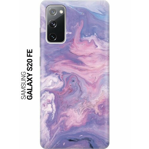 Ультратонкий силиконовый чехол-накладка ClearView для Samsung Galaxy S20 FE с принтом Purple Marble ультратонкий силиконовый чехол накладка clearview для samsung galaxy m31 с принтом purple marble