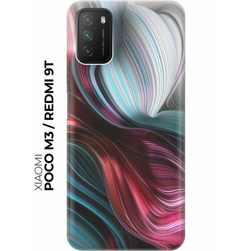 RE: PA Накладка Transparent для Xiaomi Poco M3 / Redmi 9T с принтом Разноцветные изгибы re pa накладка transparent для xiaomi redmi go с принтом разноцветные изгибы