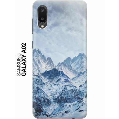ультратонкий силиконовый чехол накладка для samsung galaxy m62 с принтом снежные горы Ультратонкий силиконовый чехол-накладка для Samsung Galaxy A02 с принтом Снежные горы