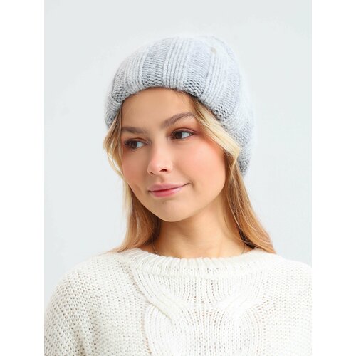 фото Шапка бини шапка женская, размер 58, серый mialè