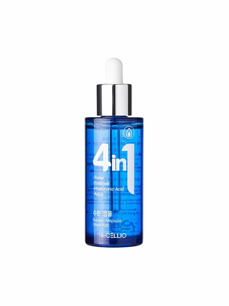 Dr. CELLIO Сыворотка для лица увлажняющая 4 IN 1 SUBOON AMPOULE (Aqua) 50мл