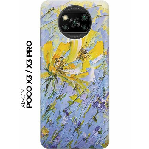 RE: PA Чехол - накладка ArtColor для Xiaomi Poco X3 с принтом Желтое на синем re pa чехол накладка artcolor для oppo a54 с принтом желтое на синем