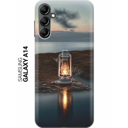 фото Силиконовый чехол на samsung galaxy a14, самсунг а14 с принтом "фонарь на берегу" slvgo