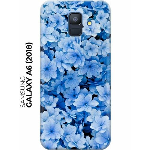 RE: PA Накладка Transparent для Samsung Galaxy A6 (2018) с принтом Голубые цветочки re pa накладка transparent для samsung galaxy a52 с принтом голубые цветочки