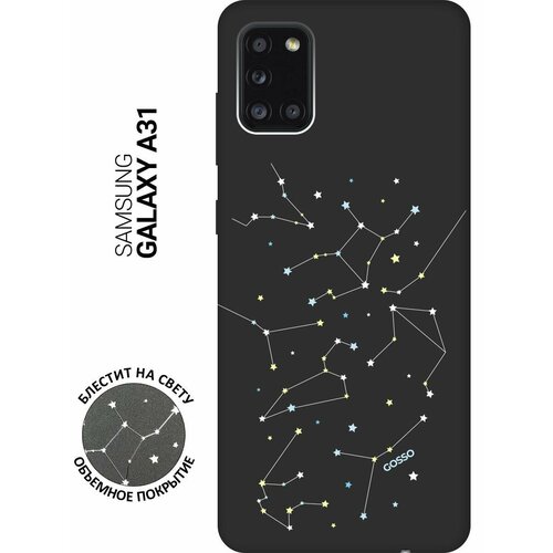 Ультратонкая защитная накладка Soft Touch для Samsung Galaxy A31 с принтом Constellations черная ультратонкая защитная накладка soft touch для samsung galaxy a52 с принтом constellations черная