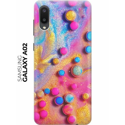 RE: PA Накладка Transparent для Samsung Galaxy A02 с принтом Разноцветные капли красок re pa накладка transparent для samsung galaxy a6 plus 2018 с принтом разноцветные капли красок