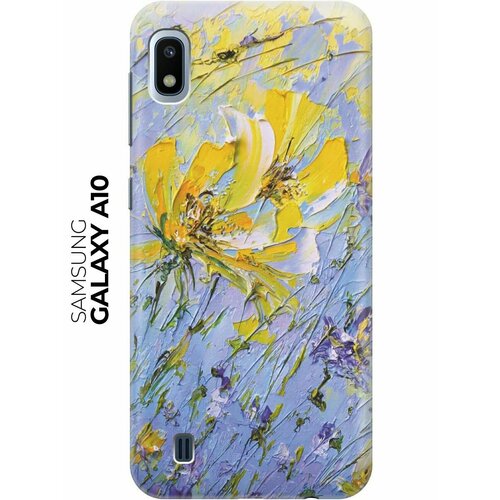 Чехол - накладка ArtColor для Samsung Galaxy A10 с принтом Желтое на синем чехол накладка artcolor для samsung galaxy s21 с принтом желтое на синем