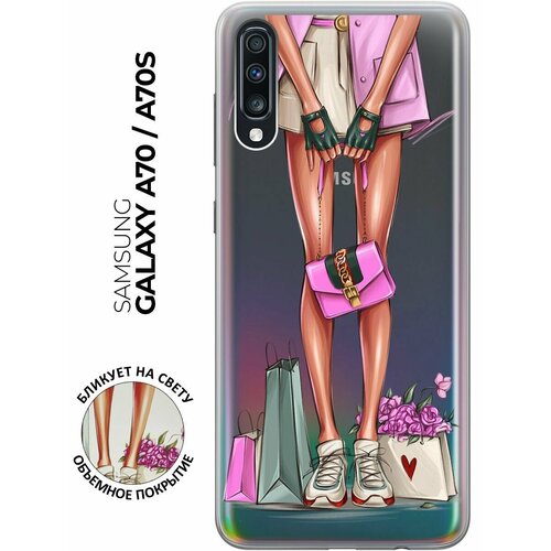 Чехол - накладка Transparent 3D для Samsung Galaxy A70 / A70s с принтом Bags чехол накладка transparent 3d для samsung galaxy a70 a70s с принтом i can