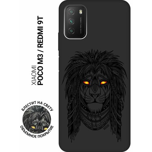 Ультратонкая защитная накладка Soft Touch для Xiaomi Poco M3 с принтом Grand Leo черная ультратонкая защитная накладка soft touch для xiaomi redmi 9a с принтом grand leo черная