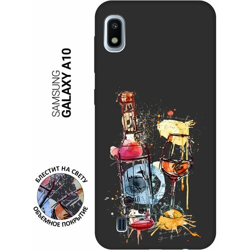 Матовый Soft Touch силиконовый чехол на Samsung Galaxy A10, Самсунг А10 с 3D принтом Aquarelle Wine черный матовый soft touch силиконовый чехол на samsung galaxy a10 самсунг а10 с 3d принтом funny avocado черный