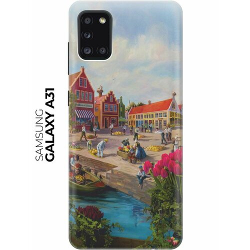 Чехол - накладка ArtColor для Samsung Galaxy A31 с принтом Старинный Амстердам чехол накладка artcolor для samsung galaxy a40 с принтом старинный амстердам