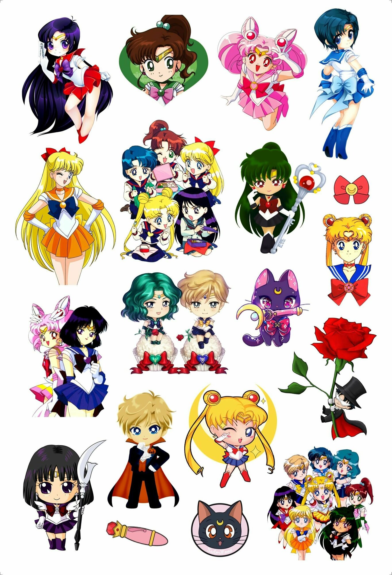 Сейлор Мун наклейки аниме стикеры Bishoujo Senshi Sailor Moon
